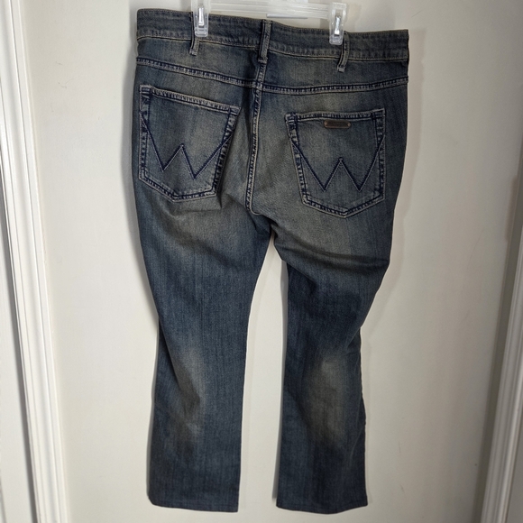 Wrangler Skands Womans Straight Leg Blue Jeans Size 36 - Picture 5 of 6